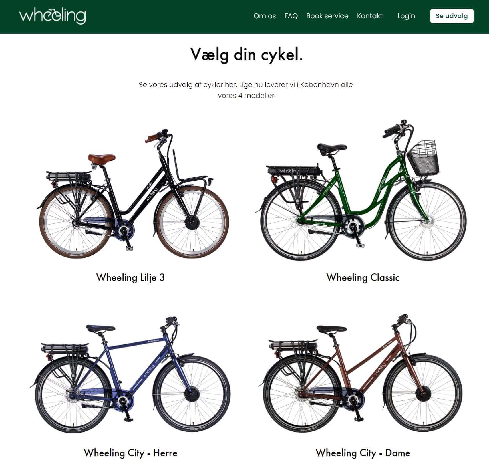 screenshot af wheeling el-cykler