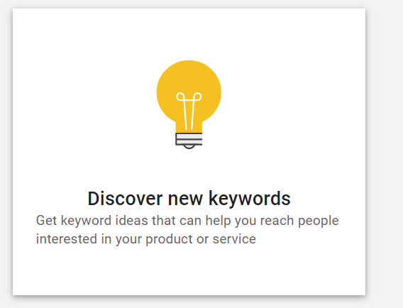 Google Ad Planner - Discover Keywords