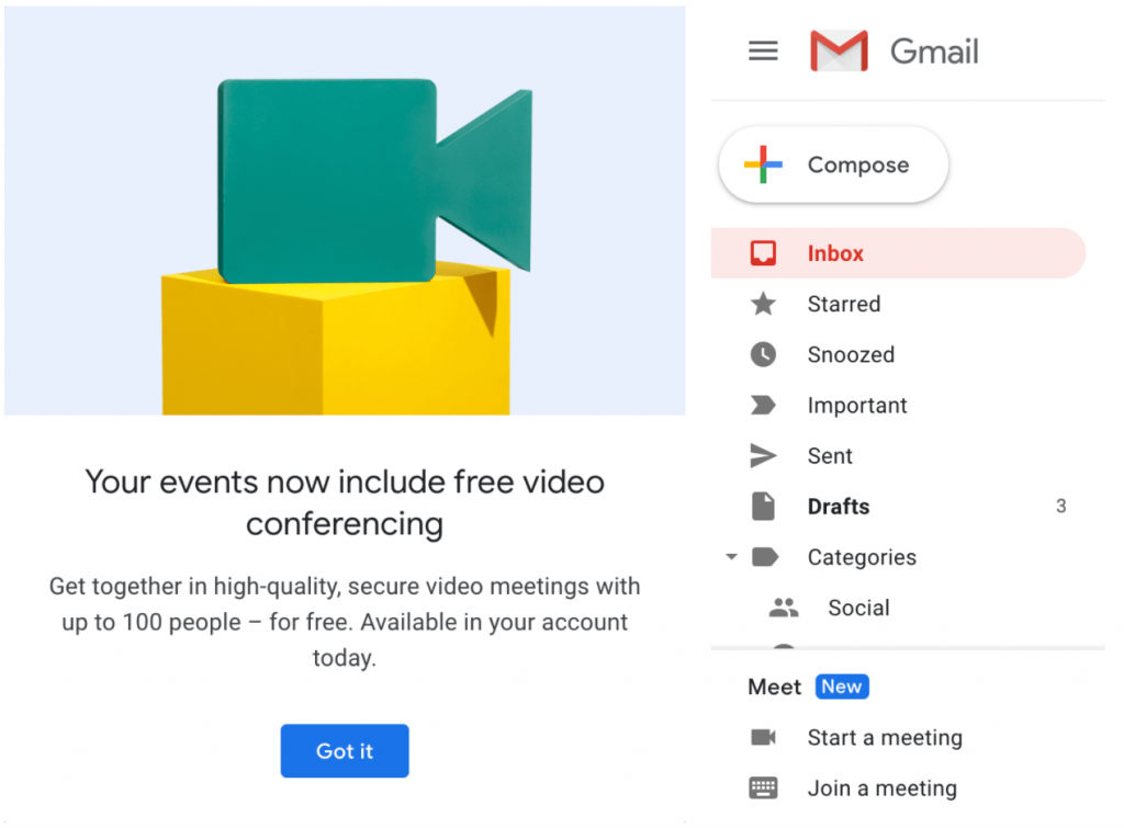 Google Meet for free